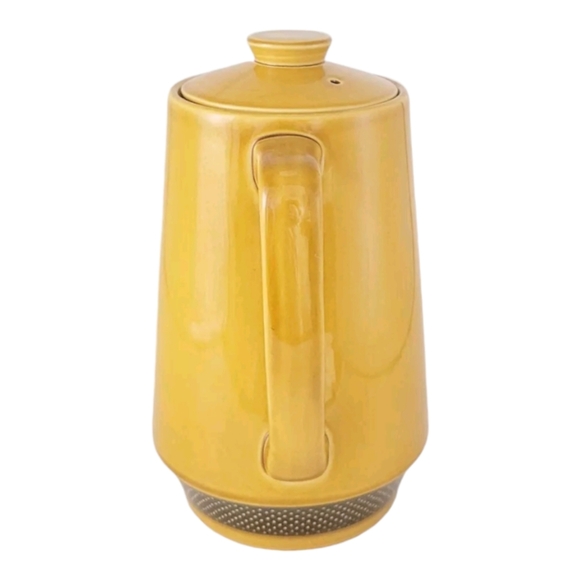 Vintage Harmony House Sears Iron Stone Yellow Gold Coffee Tea Pot with Lid 4267 - Picture 2 of 8